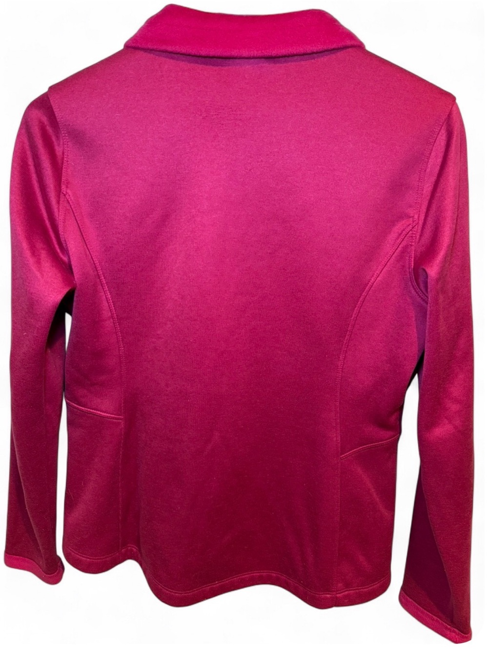 North Face Fuzzy Fuchsia Pink Fleece Travel Outdoor Jacket Full Zip Womens Large - Picture 3 of 11